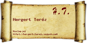 Hergert Teréz névjegykártya